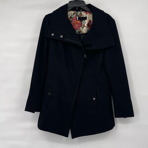 Steve Madden black wool pea coat